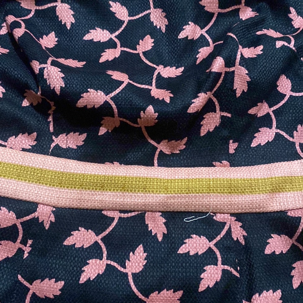 COPY - Boden pink and black leaf trellis fluer belted dress - Picture 7 of 10